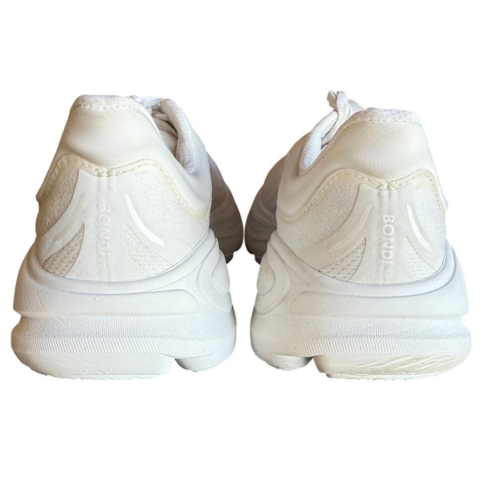 HOKA Women's Bondi 9 White Running Shoes Max Cushion Walking Sneakers - 8.5 EE - Picture 9 of 12